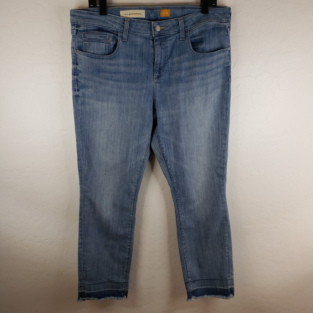 Pilcro and the Letterpress Stet 34x26‎ Jeans Women's 32 Straight Light Wash Blue
